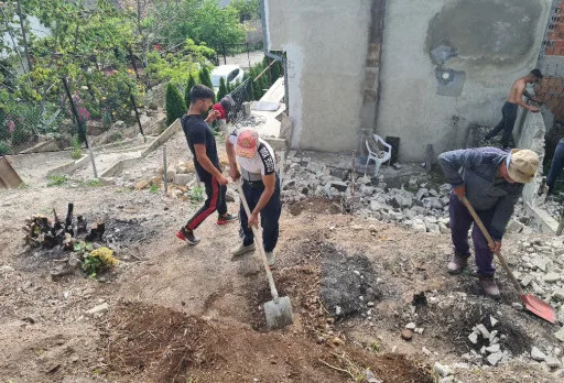 Construction of retaining walls and landscaping in Balchik