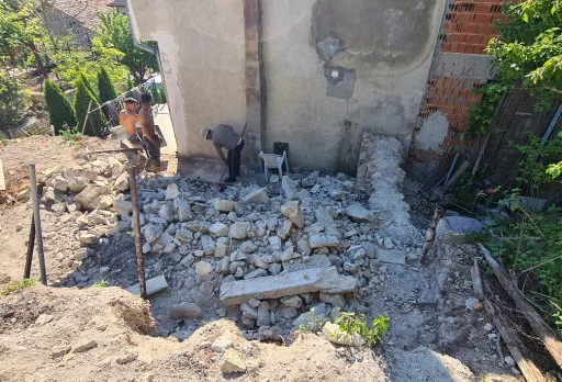 Construction of retaining walls and landscaping in Balchik