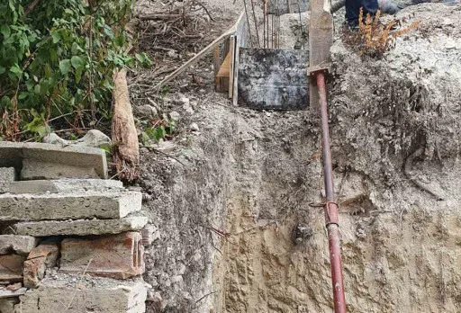 Construction of retaining walls and landscaping in Balchik
