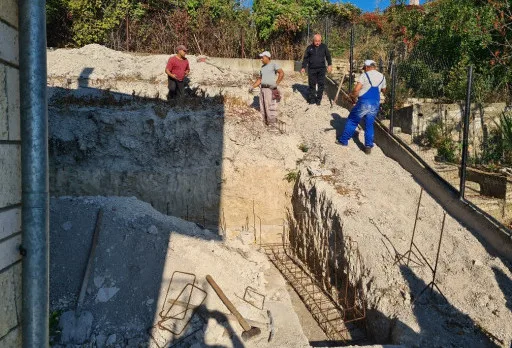 Construction of retaining walls and landscaping in Balchik