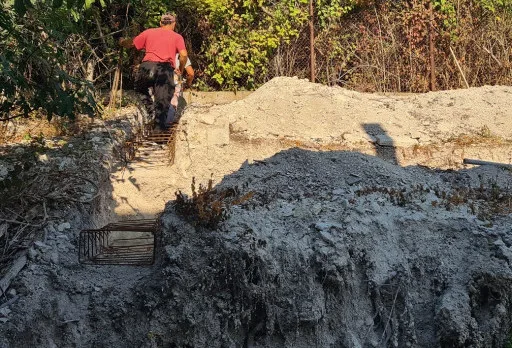 Construction of retaining walls and landscaping in Balchik