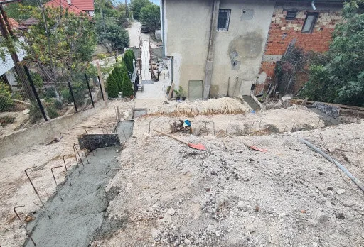 Construction of retaining walls and landscaping in Balchik