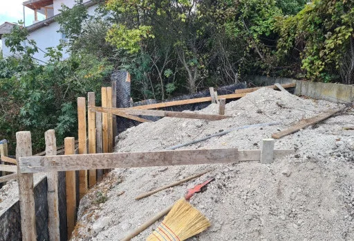 Construction of retaining walls and landscaping in Balchik