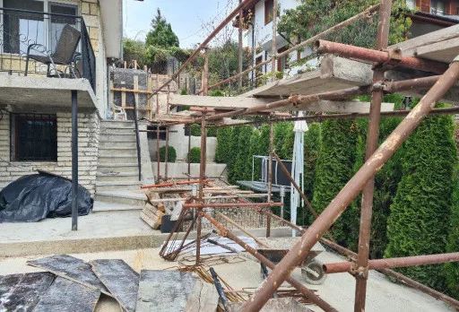 Construction of retaining walls and landscaping in Balchik