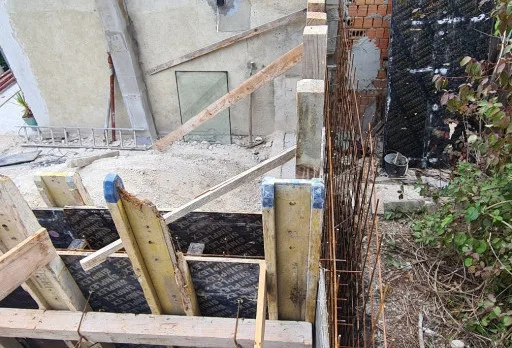 Construction of retaining walls and landscaping in Balchik