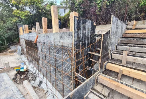 Construction of retaining walls and landscaping in Balchik