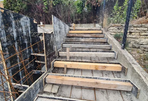 Construction of retaining walls and landscaping in Balchik