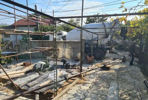 Construction of retaining walls and landscaping in Balchik