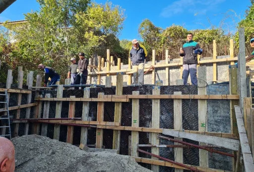 Construction of retaining walls and landscaping in Balchik