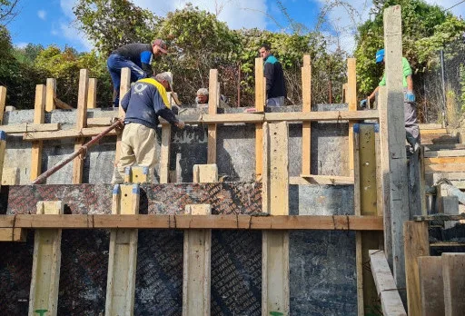 Construction of retaining walls and landscaping in Balchik