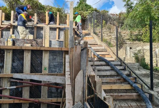 Construction of retaining walls and landscaping in Balchik