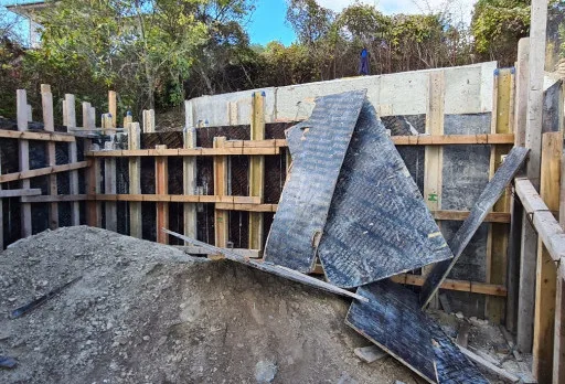 Construction of retaining walls and landscaping in Balchik