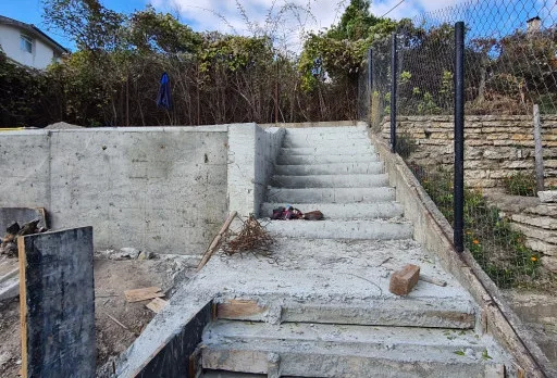 Construction of retaining walls and landscaping in Balchik
