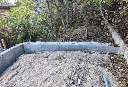 Construction of retaining walls and landscaping in Balchik