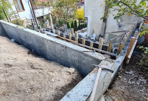 Construction of retaining walls and landscaping in Balchik
