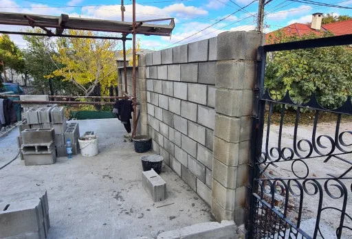 Construction of retaining walls and landscaping in Balchik