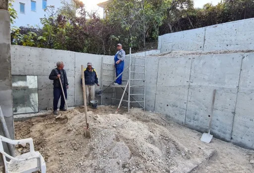 Construction of retaining walls and landscaping in Balchik