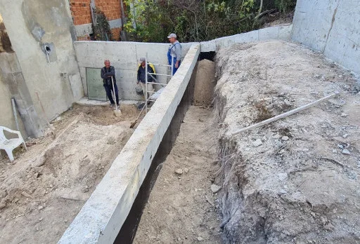 Construction of retaining walls and landscaping in Balchik