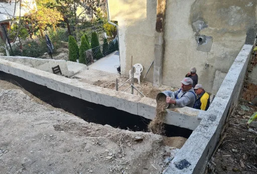 Construction of retaining walls and landscaping in Balchik