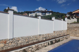 Waterproof insulation of a wall in Rogachevo village