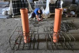 Construction of foundations for CCTV for a photovoltaic power plant near Dobrich